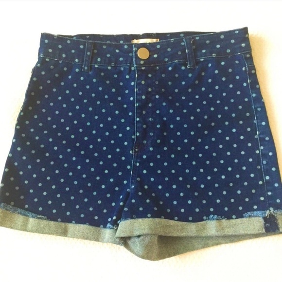 Altar’d State Shorts Polka Dots Blue Size 3 - Picture 1 of 8